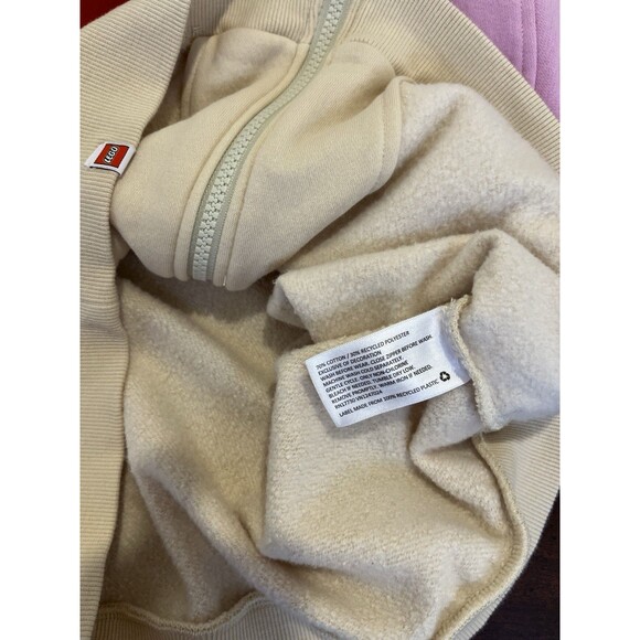 Women's Color Block Stripe Zip-Up Track Jacket Sz M LEGO Collection Target Cream - Picture 8 of 8